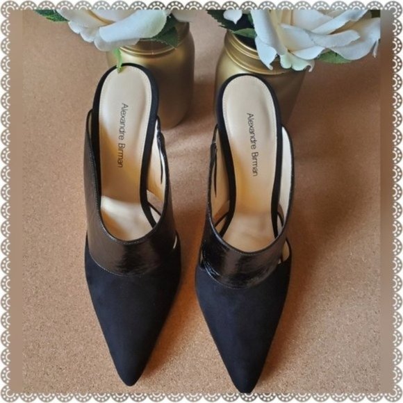 Alexandre Birman Suede & Watersnake Mules 9 - Picture 5 of 10